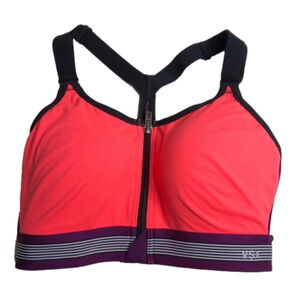 Victorias Secret Neon Orange Zip Up Bra 32D